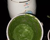 A picture of step 1 of Pudina, curry leaves coriander chutney.