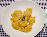A picture of step 6 of Pumpkin Gnocchi with less flour.