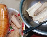 Hình bước làm 1 của món Giò heo cuộn chiên giòn (món chay)