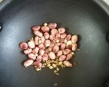 A picture of step 2 of Ridge gaurd skin chutney (beerakaya thokka chutney).