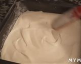 A picture of step 3 of Melt in your mouth vanilla cake birthday!!!!.