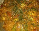 A picture of step 6 of Paneer malai.