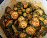 A picture of step 4 of Karele ka achar.