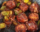 A picture of step 4 of Cabbage Manchurian.