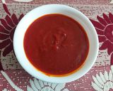 A picture of step 3 of Hot and Sweet Tomato Chilli Garlic Sauce.