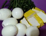 Foto langkah ke 1 dari resep Gulai Telur Tahu Kacang Panjang.