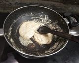 A picture of step 4 of Kaju Burfi.