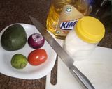 A picture of step 1 of Healthy avocado salad # snack.