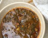 A picture of step 4 of Spinach and groundnut soup😋.