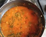 A picture of step 4 of Lauki kofta curry with brown rice.