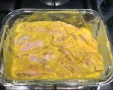 A picture of step 2 of Murgi’r aam kasundi - Chicken in mango mustard.