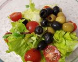 A picture of step 4 of My Sour Cream Prawn Salad And Olives.😁.