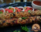A picture of step 3 of Seekh kabab.
