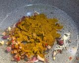A picture of step 1 of Curry red lentils & sweet potato 🍠.