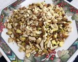 A picture of step 2 of Dry Fruit Laddu.