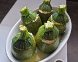 Une image de l'étape 6 de °Courgettes rondes farcies ricotta et lardons°.