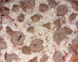 A picture of step 1 of Gola kabab Pizza with Black Coffee.