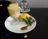 A picture of step 4 of No churn mango ice cream.