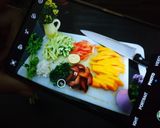 A picture of step 1 of Mango salsa.