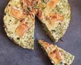 Une image de l'étape 4 de Quiche sans pâte, brocolis, camembert.