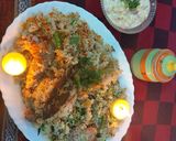 A picture of step 4 of Chicken polaw.