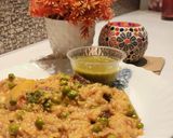 A picture of step 6 of Mix veg matar pulao.