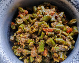 A picture of step 4 of String Beans bhaji.