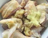 A picture of step 1 of Fried Chicken...the best ‼️ No hassle, stays crispy and not tough 👍🏻.