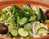 A picture of step 4 of Lebanese Fattoush with Pomegranate Molasses.