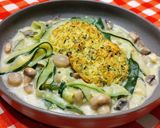 Gombás cukkini tagliatelle, sajtos cukkini lepénnyel. Low carb recept fázis 8 fotója