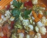 A picture of step 4 of Broccoli and Cauliflower Soup.