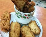 A picture of step 3 of Cheesy Italian style biscotti.