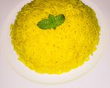 A picture of step 7 of Turmeric rice.
