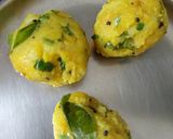 A picture of step 4 of Batata wada Mumbai style.