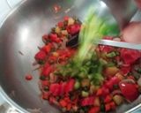 A picture of step 4 of Green Rice with Paneer and Vegetables in Creamy Cheesy Ragi Sauce.