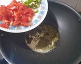 A picture of step 2 of Mooli ki besanvali sabji.