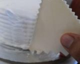 A picture of step 6 of Simple homemade and decorated eggless vanilla cake.