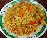 A picture of step 4 of Indo Chinese fried rice.