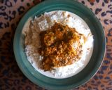 A picture of step 6 of White rice and banga stew.