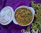 A picture of step 5 of Hyderabadi Mutton Chugur or Young Tamarind Leaves.