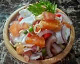 Gambar langkah 4 resipi Kerabu Telur Masin.