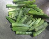 A picture of step 2 of Masala Bhindi.
