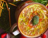 A picture of step 5 of Hot & Sour Soup.