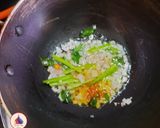 A picture of step 2 of Cabbage Thoran.