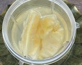 Gambar langkah 1 resipi Ais Nenas Jelly Selasih.
