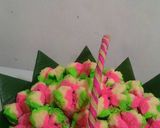 Foto langkah ke 7 dari resep Bolu kukus semangka.