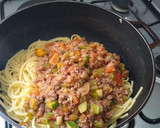 Foto del paso 3 de la receta: Espagueti con verduras y carne molida, sencillo y delicioso