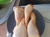 Muslitos de pollo con salsa de setas con verduras