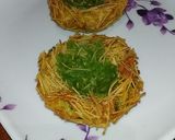 A picture of step 4 of Aloo Paneer Bird Nest.