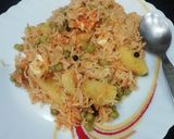 A picture of step 7 of Jhatpat Pulav.